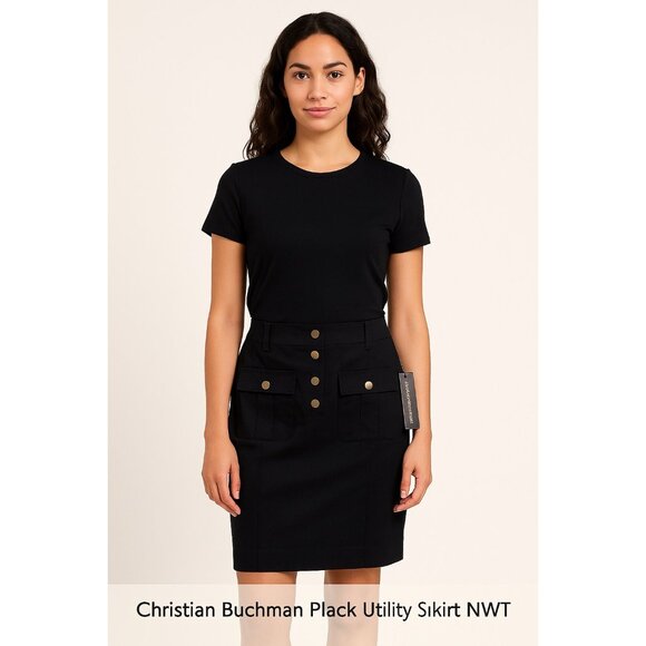 Dana Buchman Black Utility Pencil Skirt – Size 10 (NWT) - Picture 5 of 5